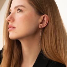 Dangling earrings made of red gold s08632 Onyx