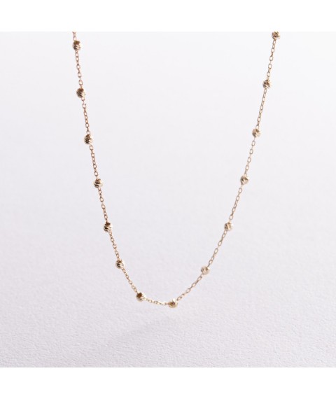 Necklace "Balls" in yellow gold kol02408 Onix 44