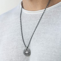 Silver pendant "Zodiac sign Cancer" 133200 cancer Onyx