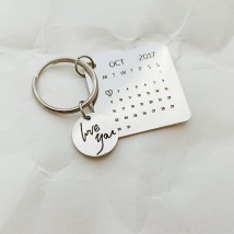 Keychain for engraving "Important date" bdata Onyx