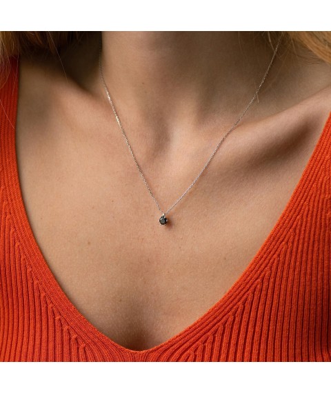 Necklace in white gold with black diamond 736131122 Onyx 45