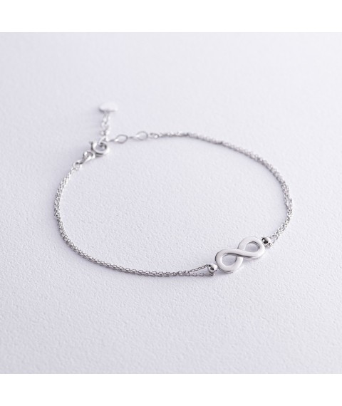 Bracelet "Infinity" in white gold b05102 Onix 17