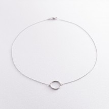 Necklace "Cycle" in white gold count01770 Onix 45