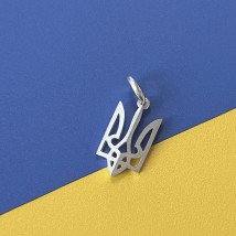 Срібний кулон "Герб України - Тризуб" 133138 Онікс