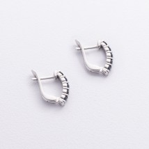 Серебряные серьги с сапфирами 2523/1р-HSPH Онікс