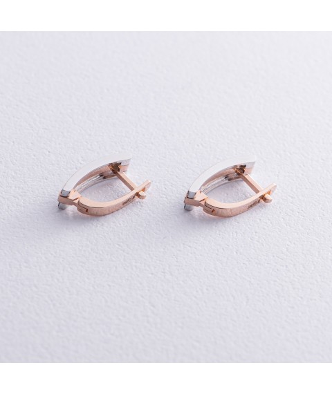 Gold earrings with diamonds 312831121 Onyx
