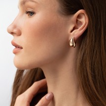 Серьги "Megan" в красном золоте (Small) с09118 Онікс