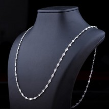 Silver necklace with cubic zirconia 18541 Onyx