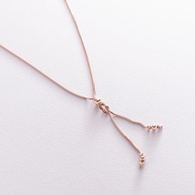 Gold necklace "Knot" with balls col01805 Onix 50