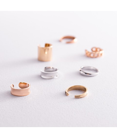 Earring - cuff in yellow gold s07475 Onyx