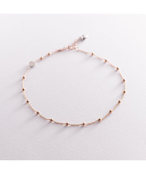 Gold bracelet "Balls and heart" on the leg b03950 Onix 28