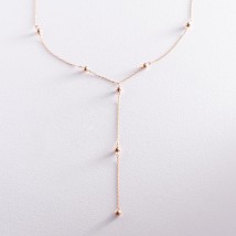 Gold necklace "Balls" count01918 Onyx 40