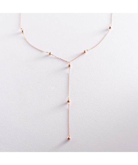 Gold necklace "Balls" count01918 Onyx 40