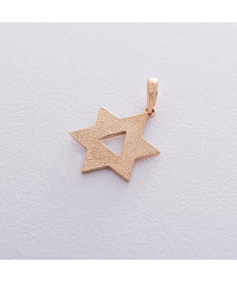 Gold pendant "Star of David" p03322 Onyx