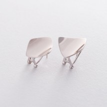 Серебряные серьги в стиле минимализм 122504 Онікс
