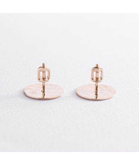 Earrings - studs "Theon" in yellow gold s07803 Onyx