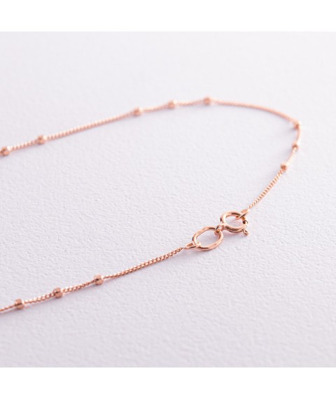 Necklace - chain "Refinement" in red gold count02239 Onix 40