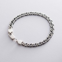 Мужской серебряный браслет (Рембо 1.2 см) чо203223 Онікс 20
