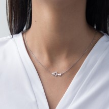 Серебряное колье "Звездочки" 18797 Онікс  50