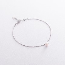 Bracelet with pearl (white gold) b05266 Onix 20