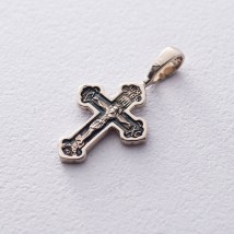 Gold cross with crucifix (blackening) p03205 Onyx