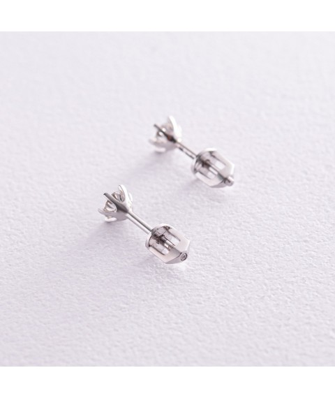 Gold earrings - studs with diamonds sb0391 Onyx
