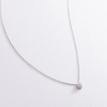 Necklace with diamond in white gold 860531b Onyx 45