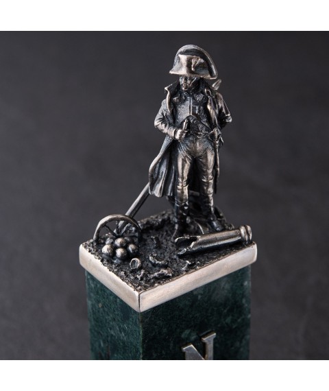 Серебряная фигура ручной работы "Наполеон Бонапарт" 23138 Онікс