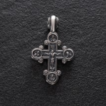 Православний хрест з чорнінням 13089 Онікс