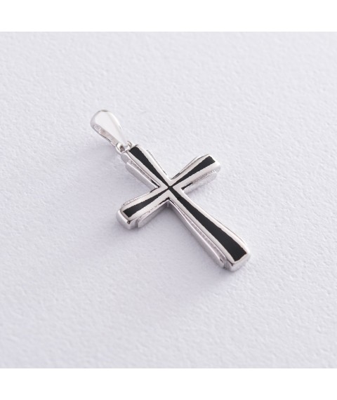 Silver cross (enamel) 133016 Onyx
