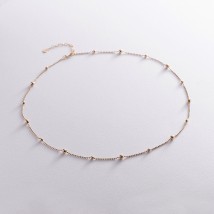 Колье "Шарики" в желтом золоте кол02014 Онікс  50