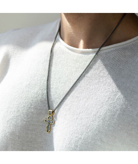 Orthodox cross "Crucifixion of Christ" 132897 Onyx