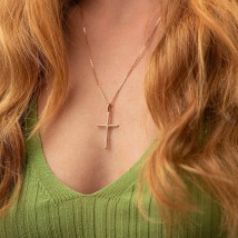 Golden cross without crucifix p03122 Onyx