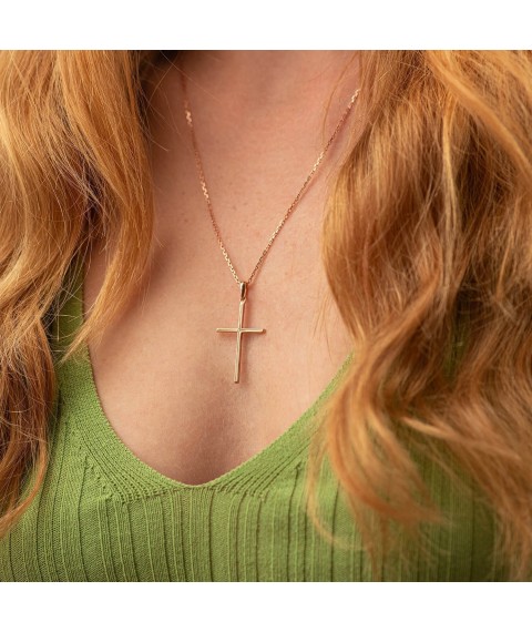 Golden cross without crucifix p03122 Onyx