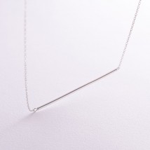Silver necklace "Moment" 181050 Onix 36