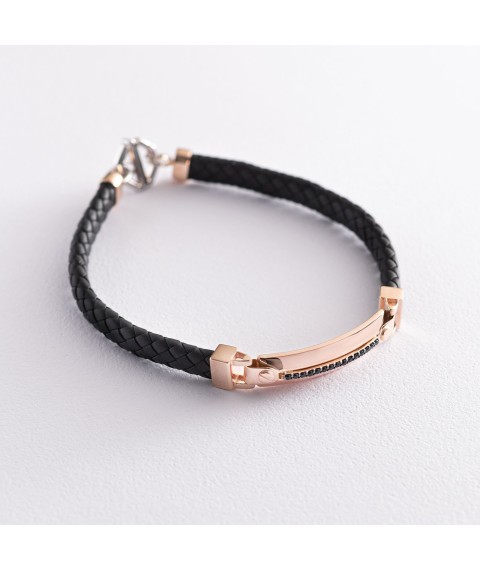 Rubber bracelet with cubic zirconia b03983 Onix 20