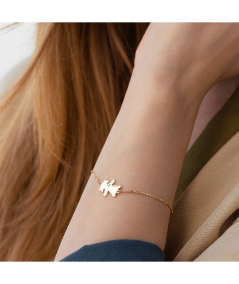 Bracelet "Girl" in white gold (engraving possible) z2077zh Onix 19