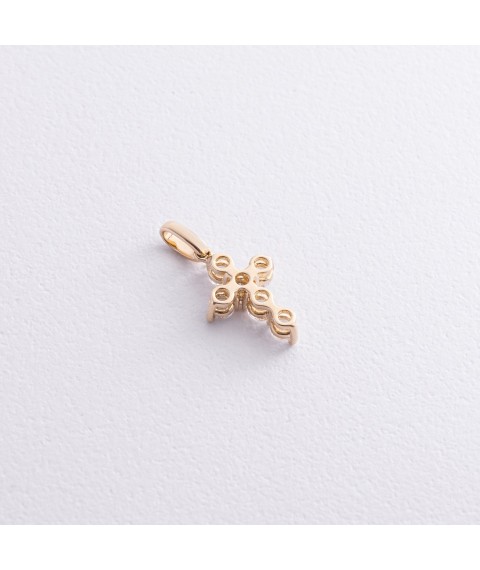 Cross with diamonds (yellow gold) pb0337gm Onyx