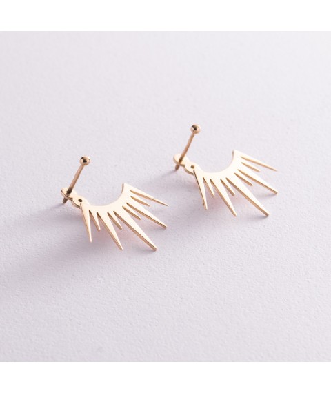 Gold earrings - jackets "Beatrice" s07598 Onyx