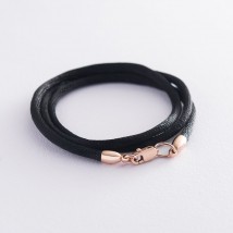 Silk cord with gold smooth clasp (3mm) count00937 Onix 45