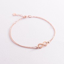 Bracelet "Infinity" in red gold b05084 Onix 19