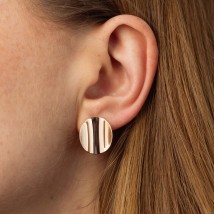 Gold earrings "Perfection" 470085 Onyx