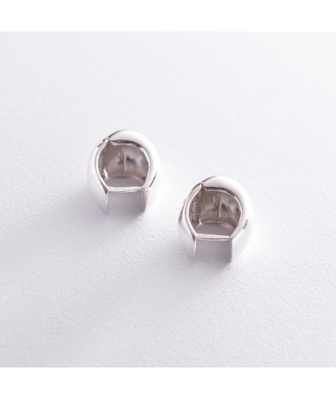 Silver earrings "Grace" 122705 Onyx