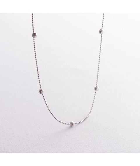 Necklace "Balls" in white gold count02451 Onix 45