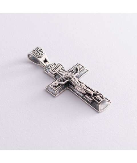 Срібний православний хрест 133097 Онікс