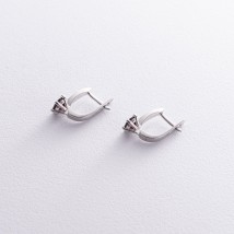 Серебряные серьги с пиропами GS-02-017-41 Онікс
