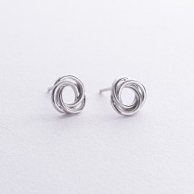 Silver earrings "Hobbies" 122754 Onyx