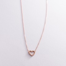 Gold necklace "Love Heart" coll01989 Onyx 43