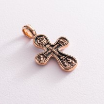 Золотой православный крест с распятием п02650 Онікс