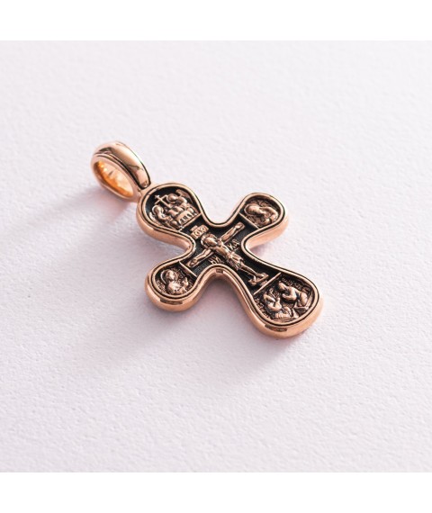 Golden Orthodox cross with crucifix p02650 Onyx